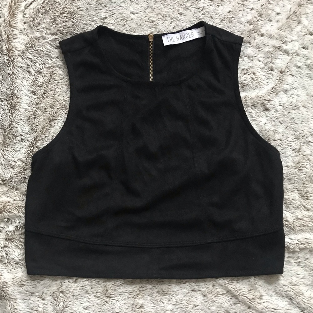 The Hanger Faux Suede Crop Top